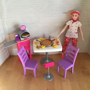 Barbie Doll and Pizza Oven